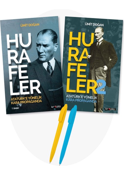 Alfa Kalem + Hurafeler 1 - 2 Kitap Set Atatürk’e Yönelik / Ümit Doğan - Kitap Moda Dağıtım