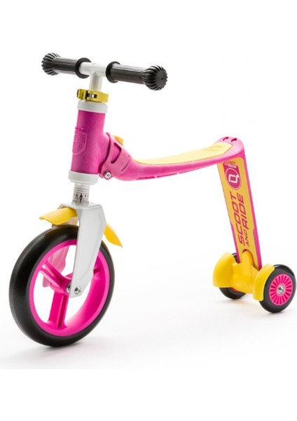 Beyaz Scooter Highwaybaby + Plus Pembe/sarı (216272) SCTRDESCT006 Manuel 9-25 kg 3 Katlanabilir