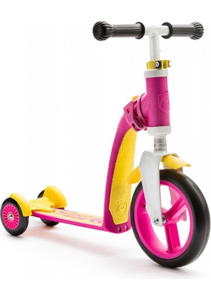 Beyaz Scooter Highwaybaby + Plus Pembe/sarı (216272) SCTRDESCT006 Manuel 9-25 kg 3 Katlanabilir