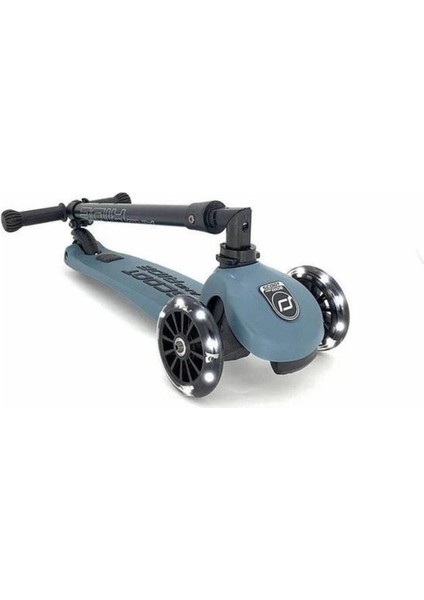 Mavi Highwaykick 3 LED Tekerlekli Çocuk Scooter Petrol Mavisi 170301-96347 3 Katlanabilir 9-36 kg M