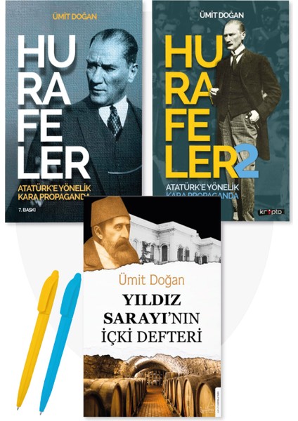 Alfa Kalem + Yıldız Sarayının Içki Defteri + Hurafeler - 3'lü Set / Ümit Doğan -Kitap Moda Dağıtım