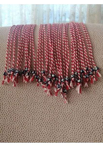 Tekno Trust Boncuk Marteniçka Dilek 10 Adet Bileklik Çift Boncuklu Pamuklu Kırmızı Nazar Boncuğu fiyatları