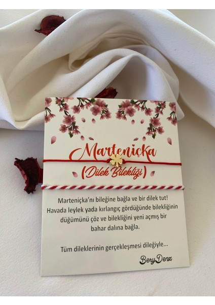 Tekno Trust Parlak Yonca Marteniçka Altın Kaplama Makromeli Kırmızı Bileklik