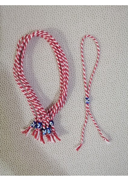 Tekno Trust Nazar Boncuğu Marteniçka Dilek Bileklik - 10 Adet Boncuk Kırmızı