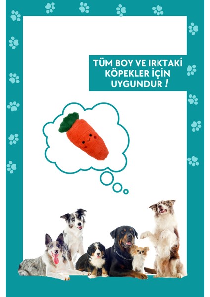 Turuncu Tombik Havuç Ses Çıkaran Peluş Köpek Oyuncağı Çekiştirme Isırma Köpek Oyuncakları