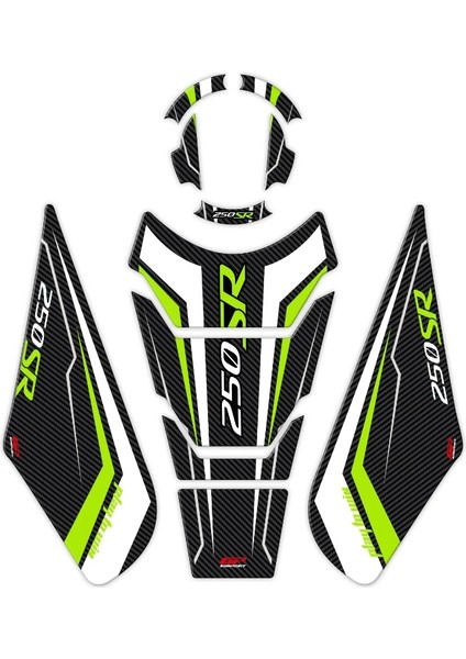 Cf Moto 250 Sr 2020-2024 Uyumlu Tank Pad Seti Sarı