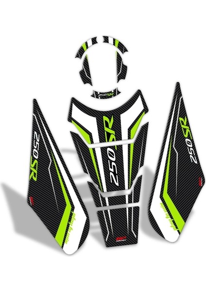 Cf Moto 250 Sr 2020-2024 Uyumlu Tank Pad Seti Sarı