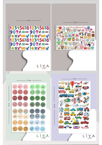 8 Sayfa Çocuk Sticker Set 600+ADET-PLANNER Ajanda Bullet Journal Için Uygun Set fiyatları