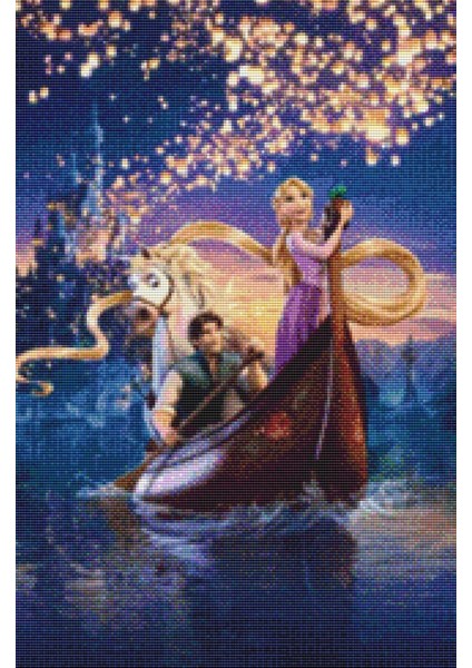 Masal Diyarı Rapunzel | Elmas Mozaik Tablo | Mozaik Puzzle | 40x60 | E20203695