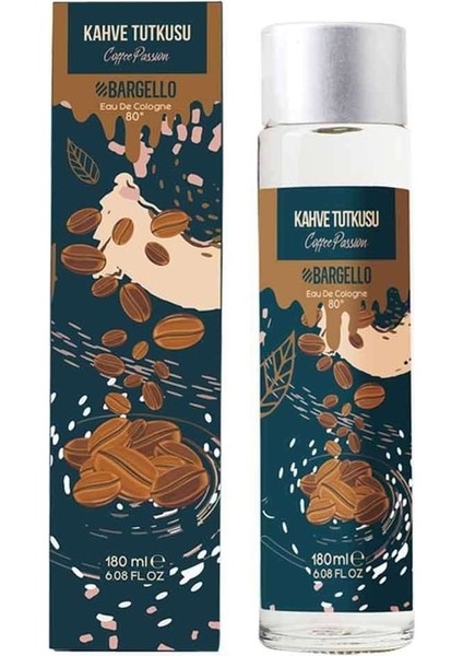 Kahve Tutkusu 180 ml Cam Dökme Kapak Kolonya Edc
