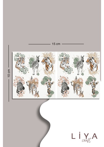 8 Sayfa Muhteşem Sevimli Hayvan Sticker Set modelleri