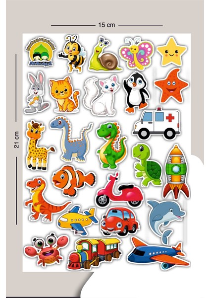 8 Sayfa Çocuk Muhteşem Sticker Set