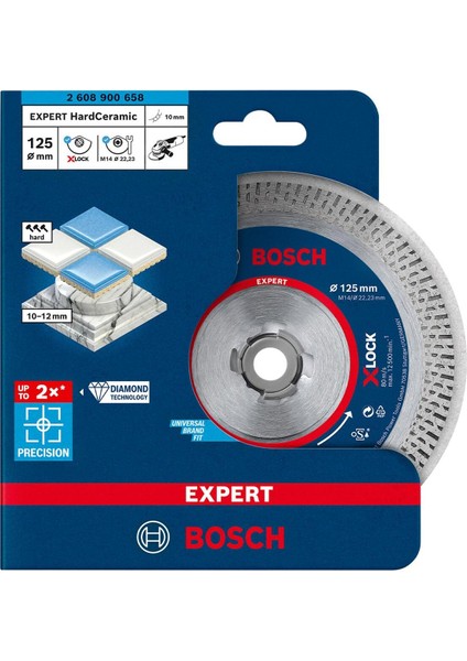 Tekno Trust Expert Hardceramic X-Lock Elmas Kesme Diski 125 x 22,23 x 1,4 x 10 mm