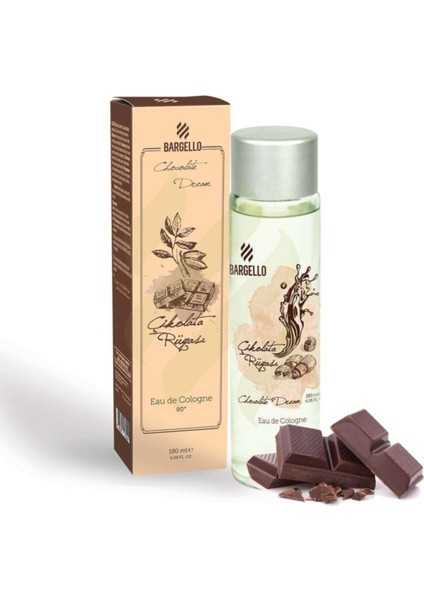 Çikolata Rüyası 180 ml Cam Dökme Kapak Kolonya