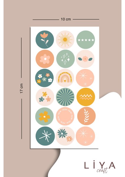 175 Adet Bohem Sticker Set-Planner Ajanda Bullet Journal Için Uygun Set modelleri