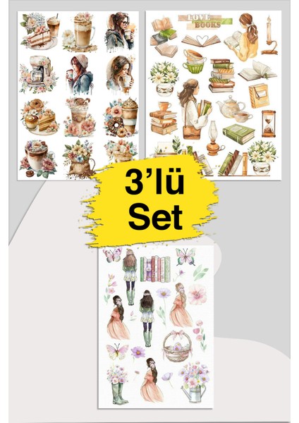 Süper Girl Vintage Set-Planner Ajanda Bullet Journal Için Uygun Set fiyatları
