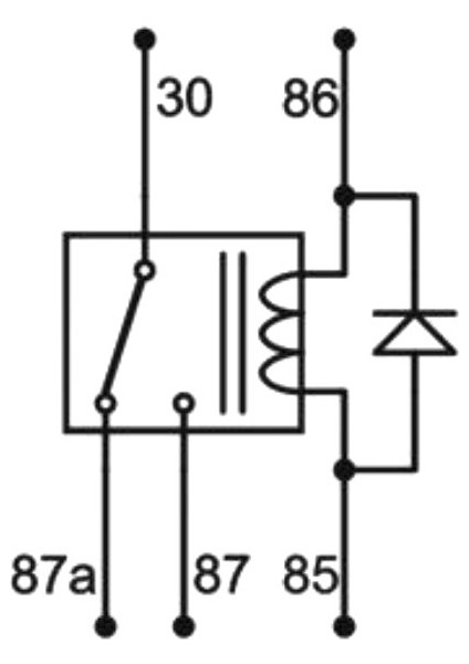 12V 80/60A Diyotlu Güç Rölesi 5 Fişli No 80A / Nc 60A