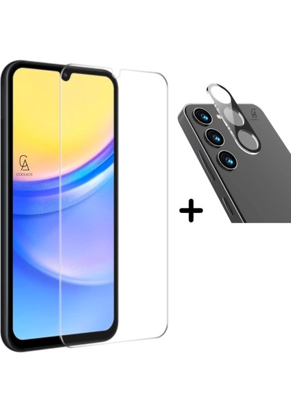 Samsung Galaxy A15 Temperli Cam Ekran Koruyucu Ve Kamera Lens Koruyucu Seti