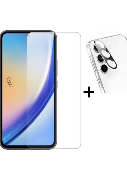 Samsung Galaxy A55 Temperli Cam Ekran Koruyucu Ve Kamera Lens Koruyucu Seti