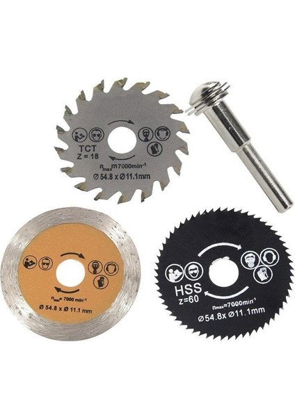 Dremel Testere Hss Dairesel Testere 3'lü Set Metal Ahşap Seramik Kesici 5.8 mm