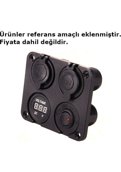 4 Yuvarlak Delikli Pano Montaj Port Plastik Yuva Çakmak USB Panel