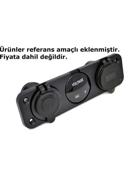 3 Yuvarlak Delikli Pano Montaj Port Plastik Yuva Çakmak USB Panel