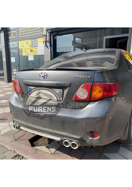 Toyota Corolla 2007 - 2011 Bagaj Üstü Slim Yarasa Spoiler Parlak Siyah