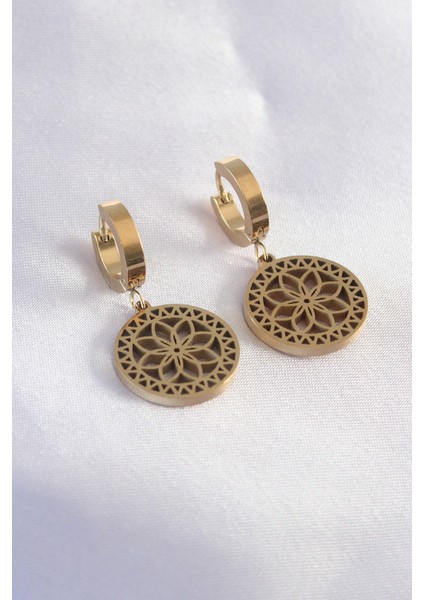 316L Çelik Gold Renk Lotus Kadın Küpe fiyatları