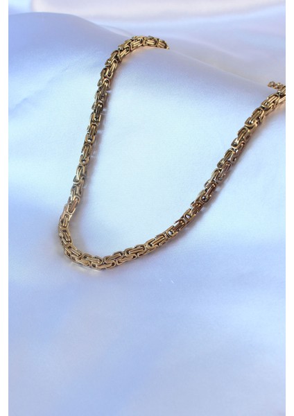 316L Çelik Gold Renk Kral Zincir Model Erkek Kolye fiyatları