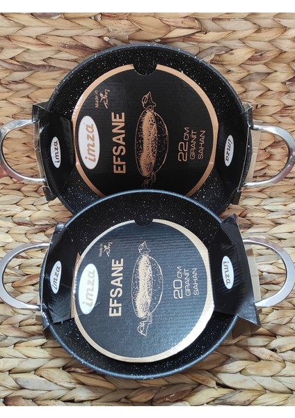 Imza Efsane Granit 22 cm ve 20 cm 2'li Yumurta Sahan Tava Set