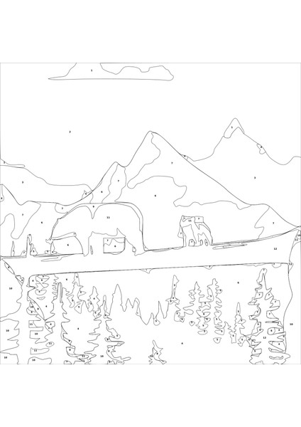 Sayılarla Boyama Seti Doğa Yürüyüşü 40X50 cm fırsatları