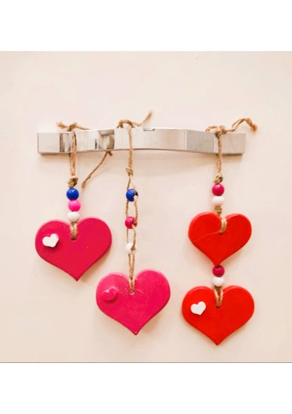 Üçlü Kalp Kalpler Askı Seti Silikon Kalıp K-679