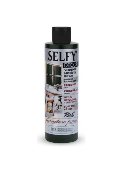 Selfy Decor Kendinden Vernikli 240CC Mobilya Boyası Amsterdam Green