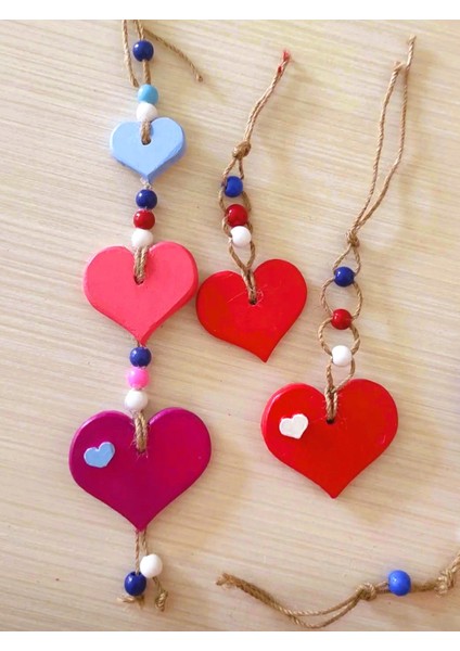 Üçlü Kalp Kalpler Askı Seti Silikon Kalıp K-679