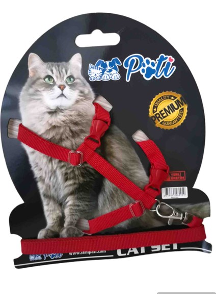 Kırmızı Kedi Göğüs Tasması