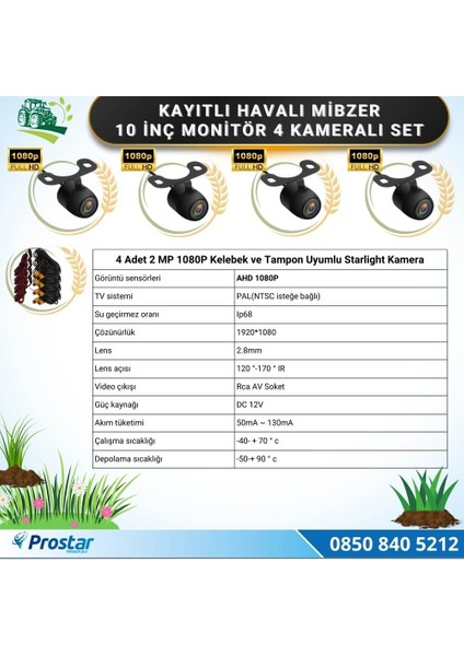 10 Inç Monitör 4 Kameralı Mibzer Havalı Tohum Makinesi Ahd K