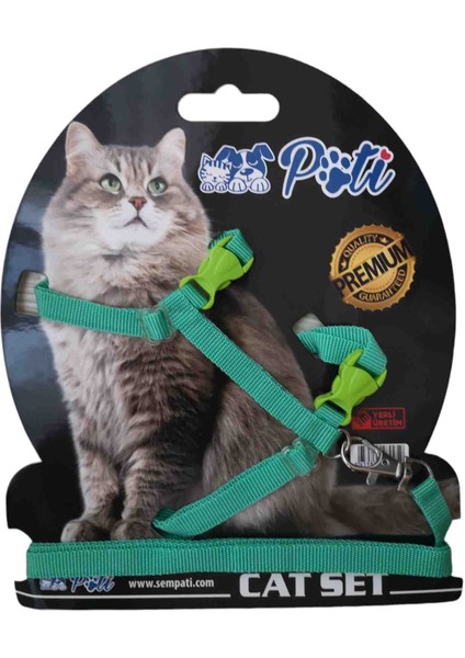 Yeşil Kedi Göğüs Tasması
