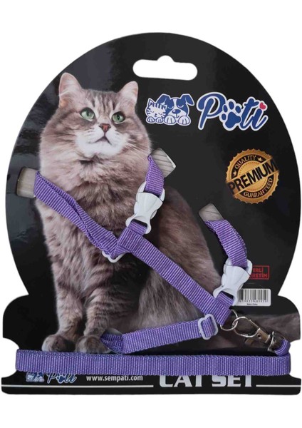 Mor Kedi Göğüs Tasması