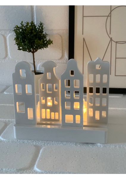 4 Ev Objeli Tealight Mumluk