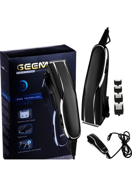 Saç-Sakal-Burun Geemy GM-811 Traş Makinası Saç Sakal Kesme Tıraş Makinesi Kablolu Kuru