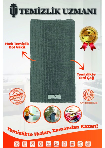 4'lü Mikrofiber Leke-Koku Tutmaz Süper Emici Kurulama ve Temizlik Havlusu 40X40