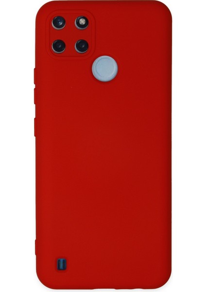Caseworld Realme C21Y Kapak Içi Kadife Kamera Korumalı Lansman Silikon Kılıf - Kırmızı