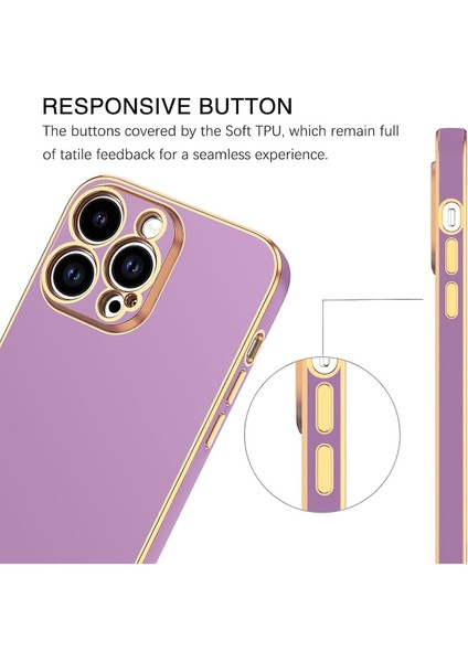 Samsung Galaxy S22 Plus Kılıf Kenarları Gold Kamera Korumalı Renkli Pastel Silikon Rose Gold Bark