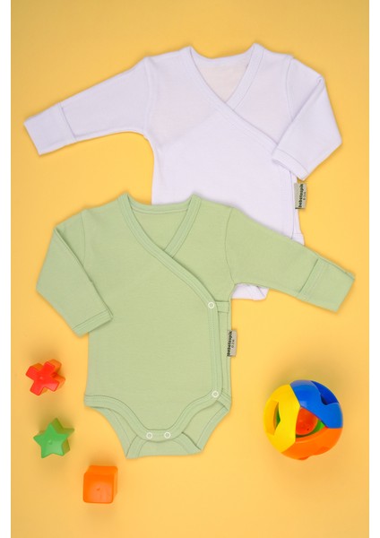 2'li Pamuklu Vyaka Uzun Kollu Çıtçıt Body Zıbın