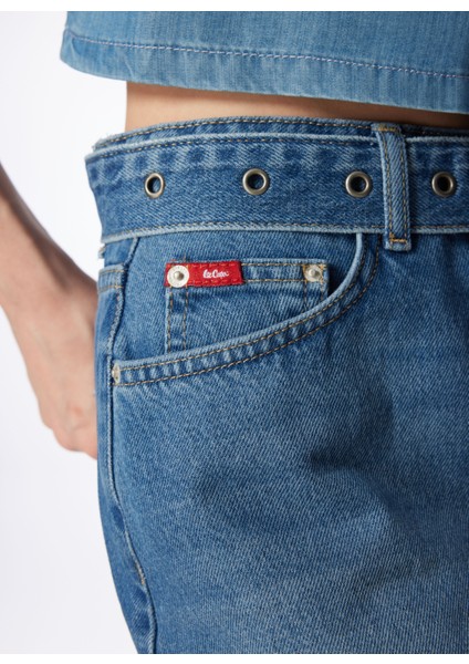 Normal Bel Mavi Kadın Mini Etek 242 Lcf 126003 Morcella Denım