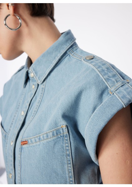 Açık Mavi Kadın Denim Ceket 242 Lcf 131007 Vakka Rastaban Blue indirimleri