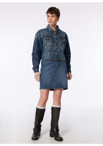 Mavi Kadın Denim Ceket 242 Lcf 131010 Freya 2 Denım fırsatları