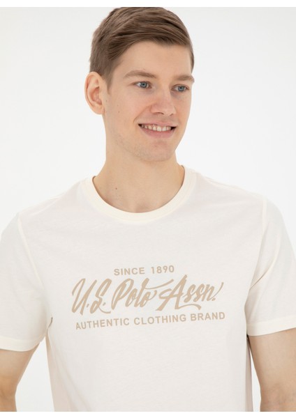 Polo Yaka Ekru Erkek T-Shirt ANTI