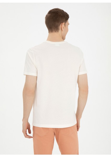 Polo Yaka Ekru Erkek T-Shirt ANTI fırsatları