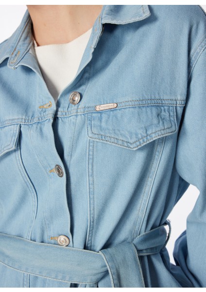 Açık Mavi Kadın Denim Ceket 242 Lcf 131008 Samy Rastaban Blue L indirimleri
